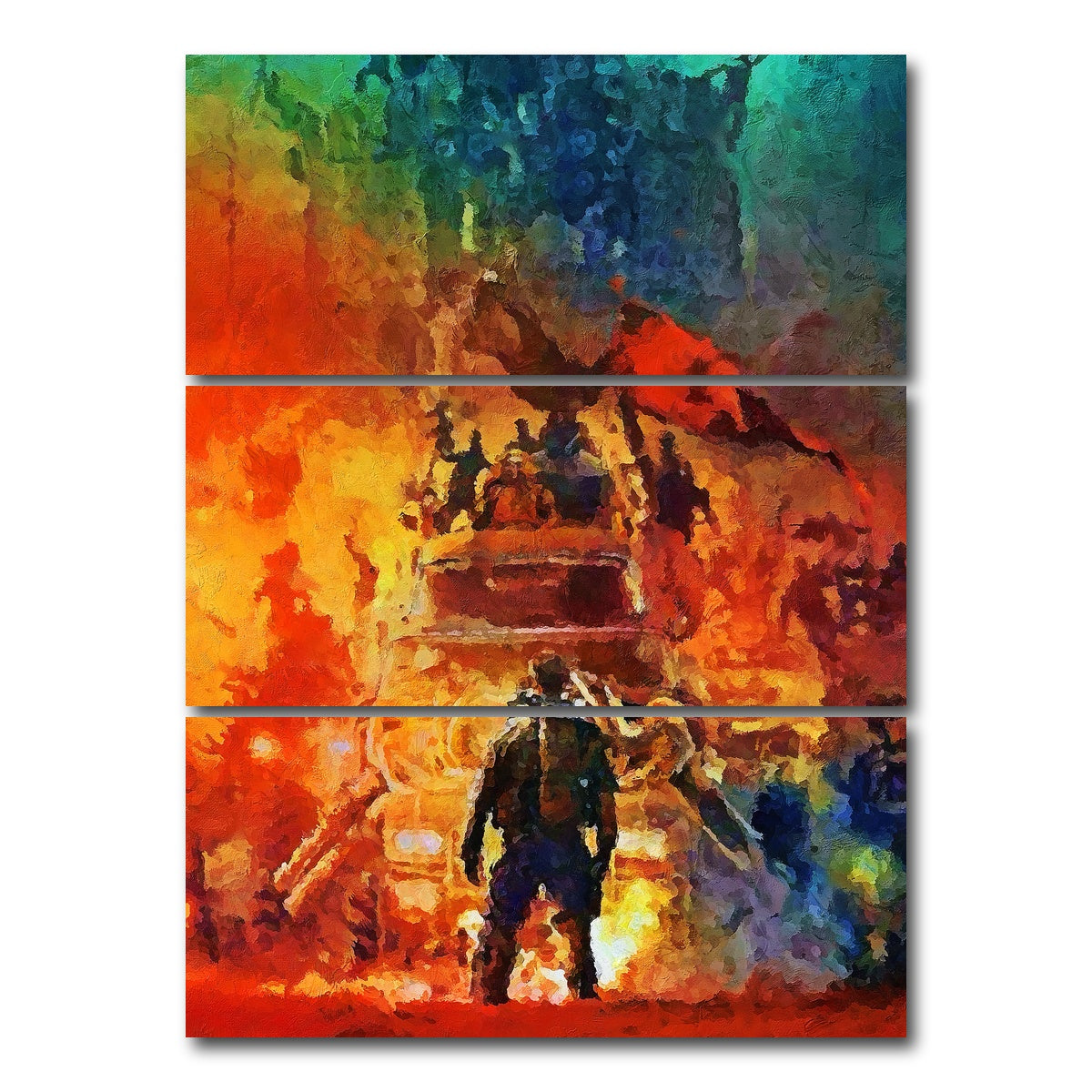 AUTO-MOCKUP WHITE | mad max painting | 3 Piece | Gallery Wrap Canvas | group=8x18_stacked