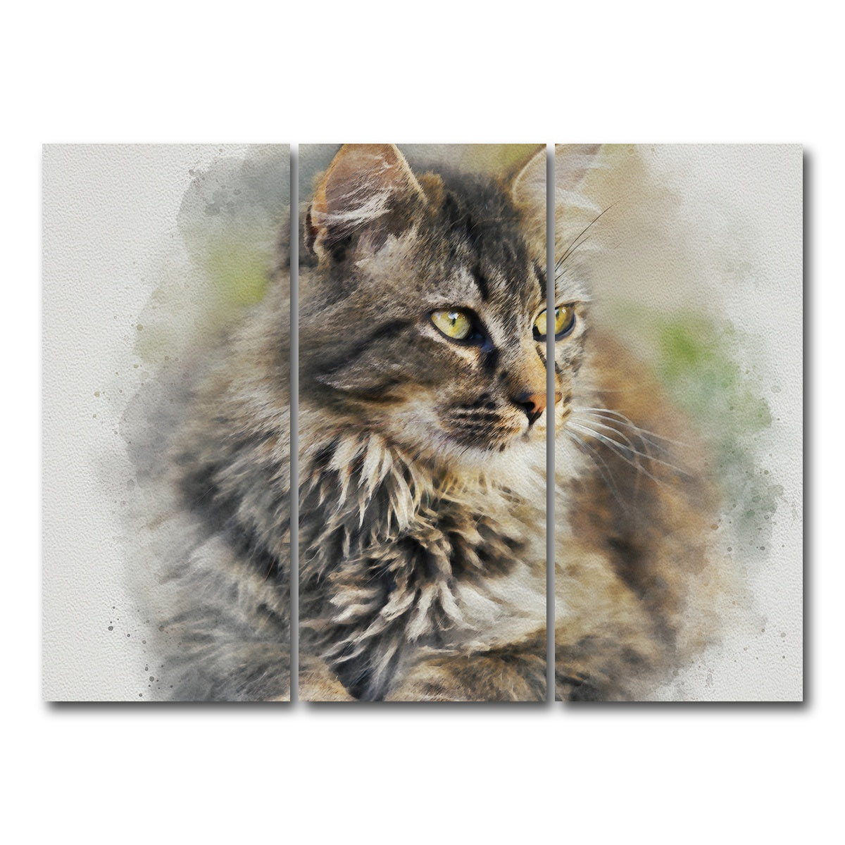 AUTO-MOCKUP WHITE | maine coon cat | 3 Piece | Gallery Wrap Canvas | group=8x18
