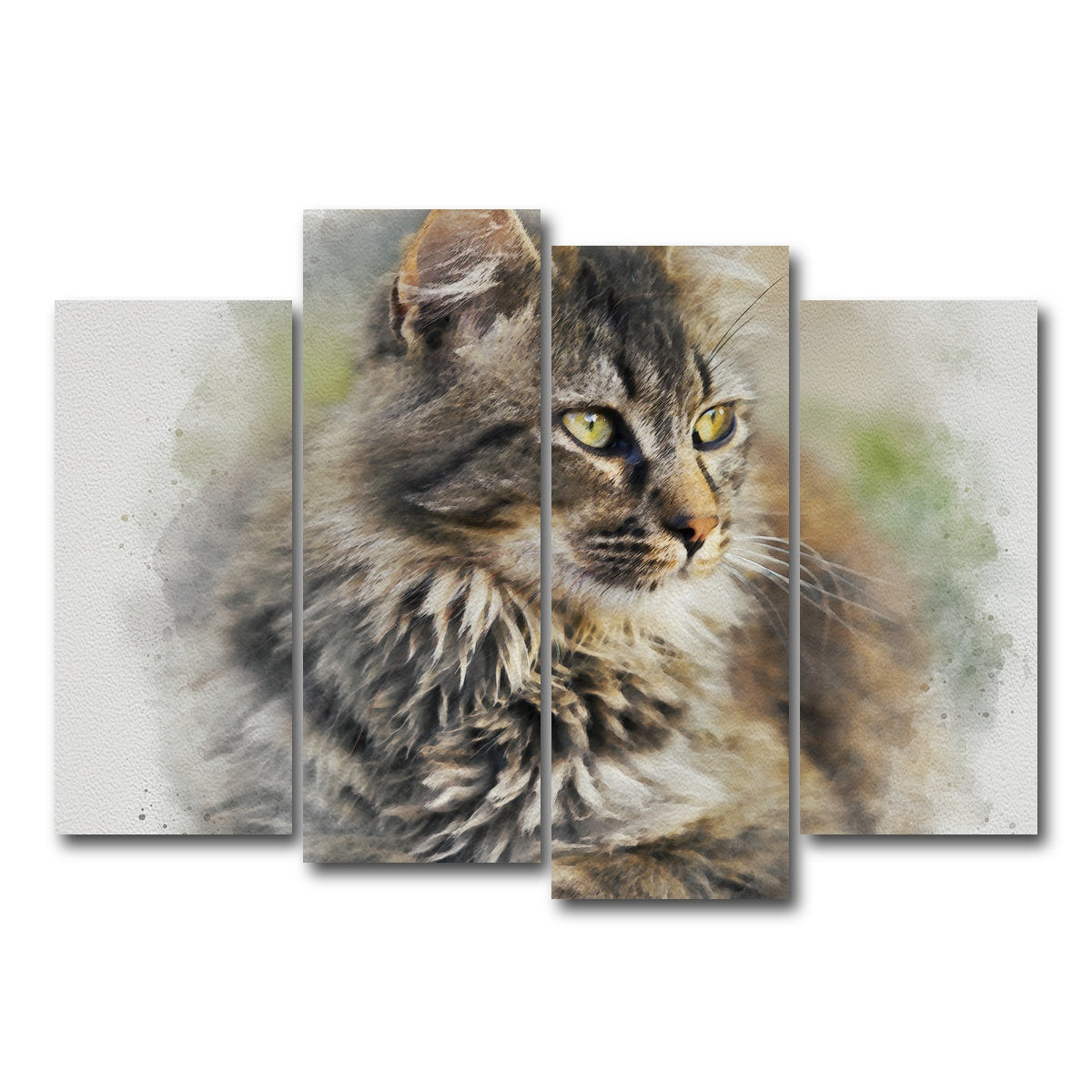 AUTO-MOCKUP WHITE | maine coon cat | 4 Piece | Gallery Wrap Canvas | group=4_normal