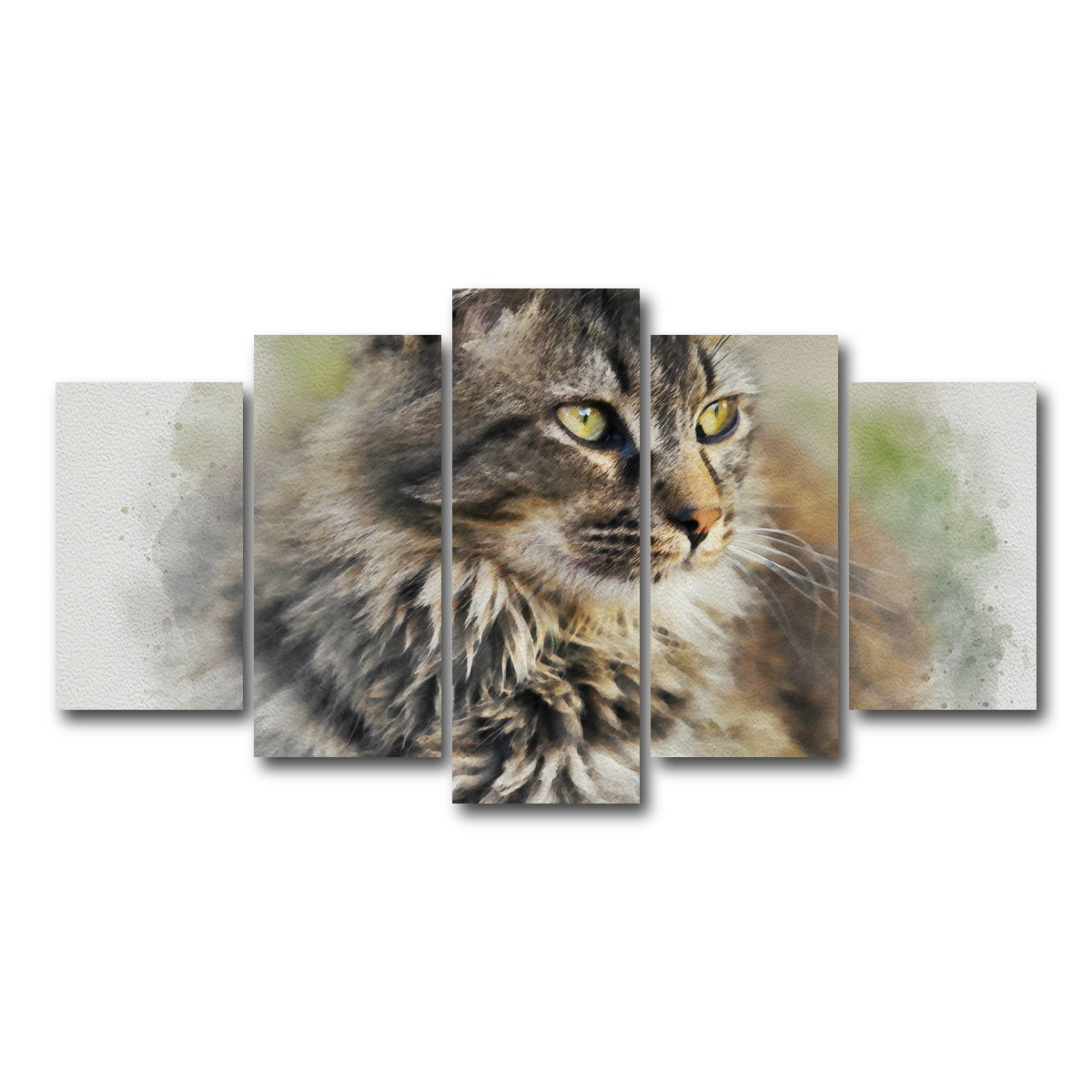 AUTO-MOCKUP WHITE | maine coon cat | 5 Piece | Gallery Wrap Canvas | group=5_normal
