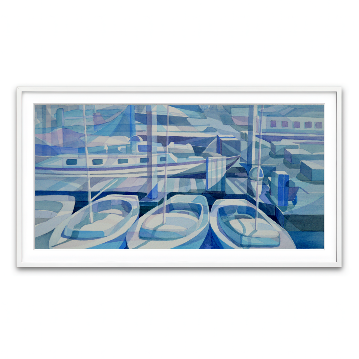 Framed Print 2x1 White