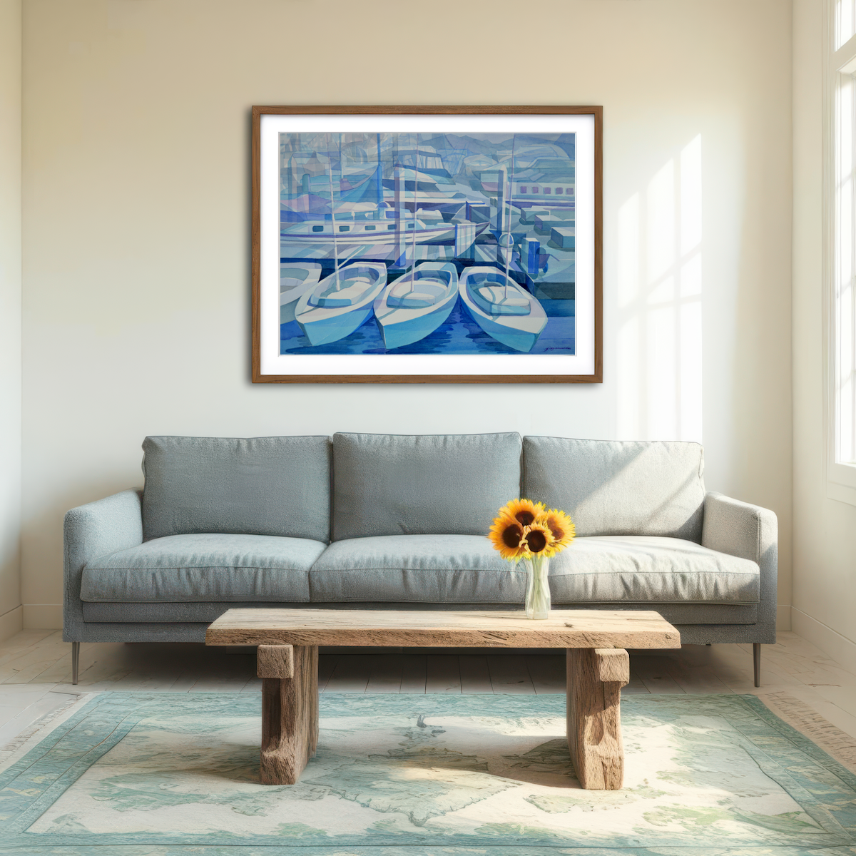 AUTO-MOCKUP ROOM | Marina In Blue Wall Art