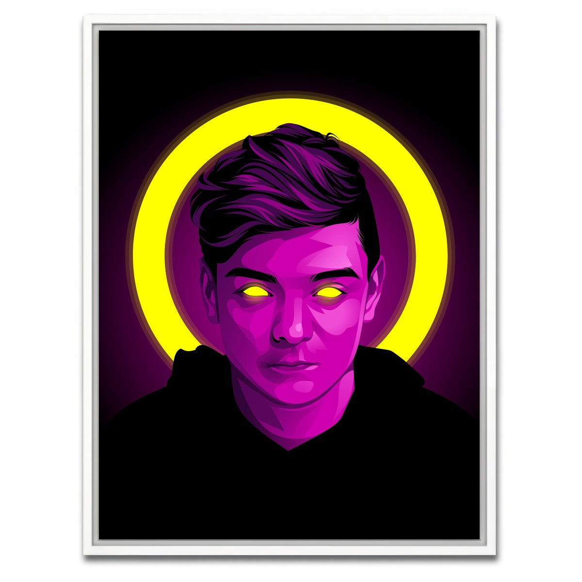 AUTO-MOCKUP WHITE | martin garrix | 1 Piece | White Framed Canvas | group=3x4
