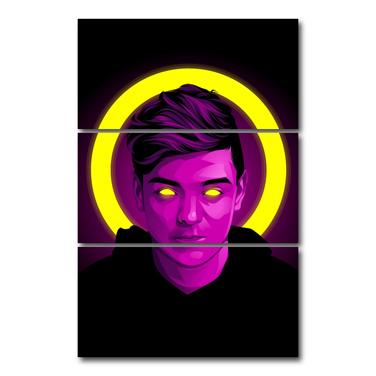 AUTO-MOCKUP WHITE | martin garrix | 3 Piece | Gallery Wrap Canvas | group=12x24_stacked