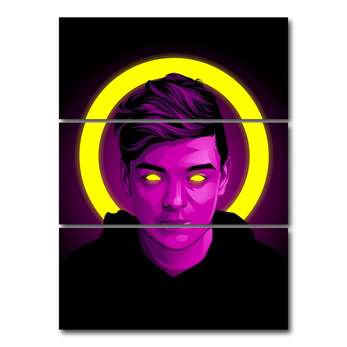 AUTO-MOCKUP WHITE | martin garrix | 3 Piece | Gallery Wrap Canvas | group=8x18_stacked