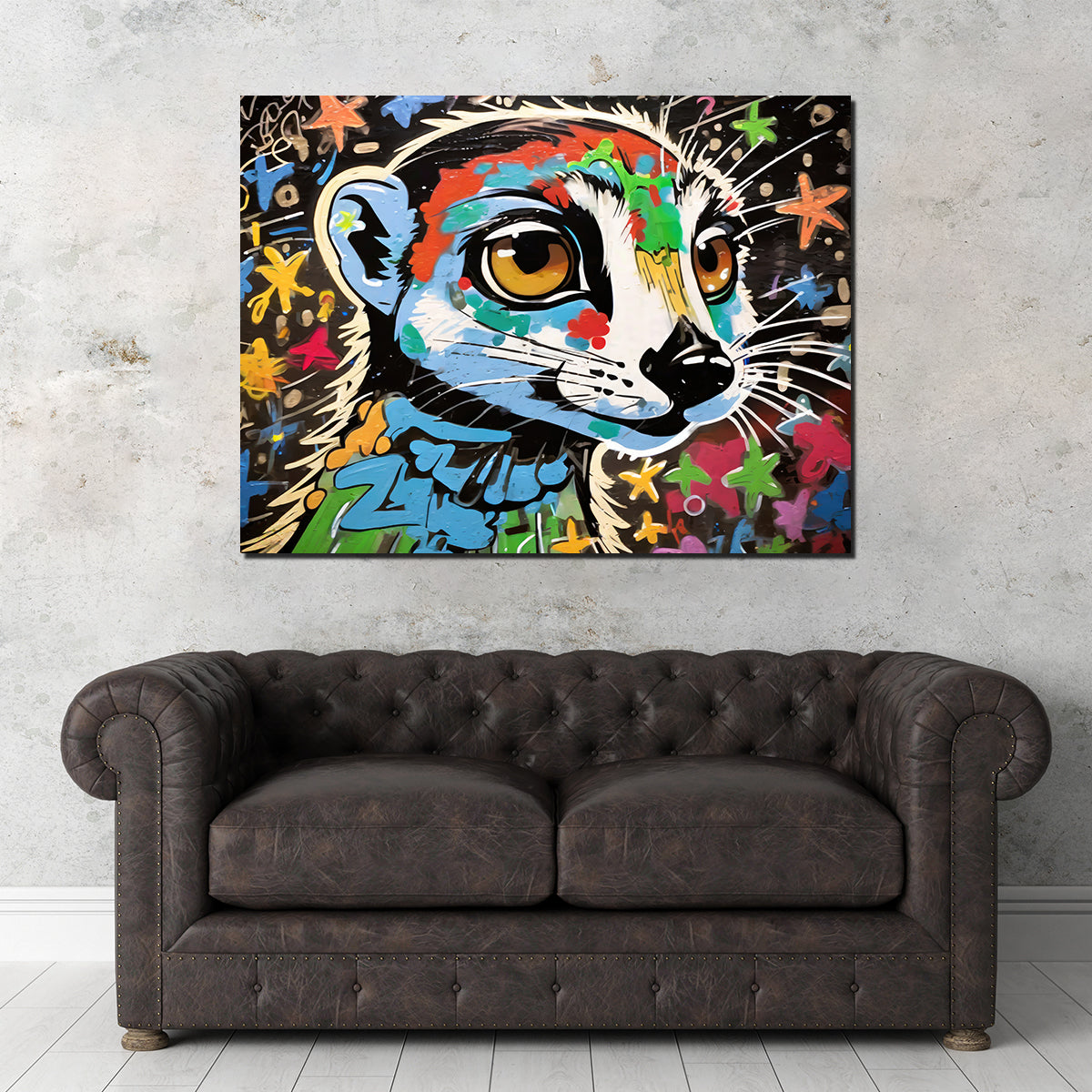 Meerkat Graffiti Wall Art