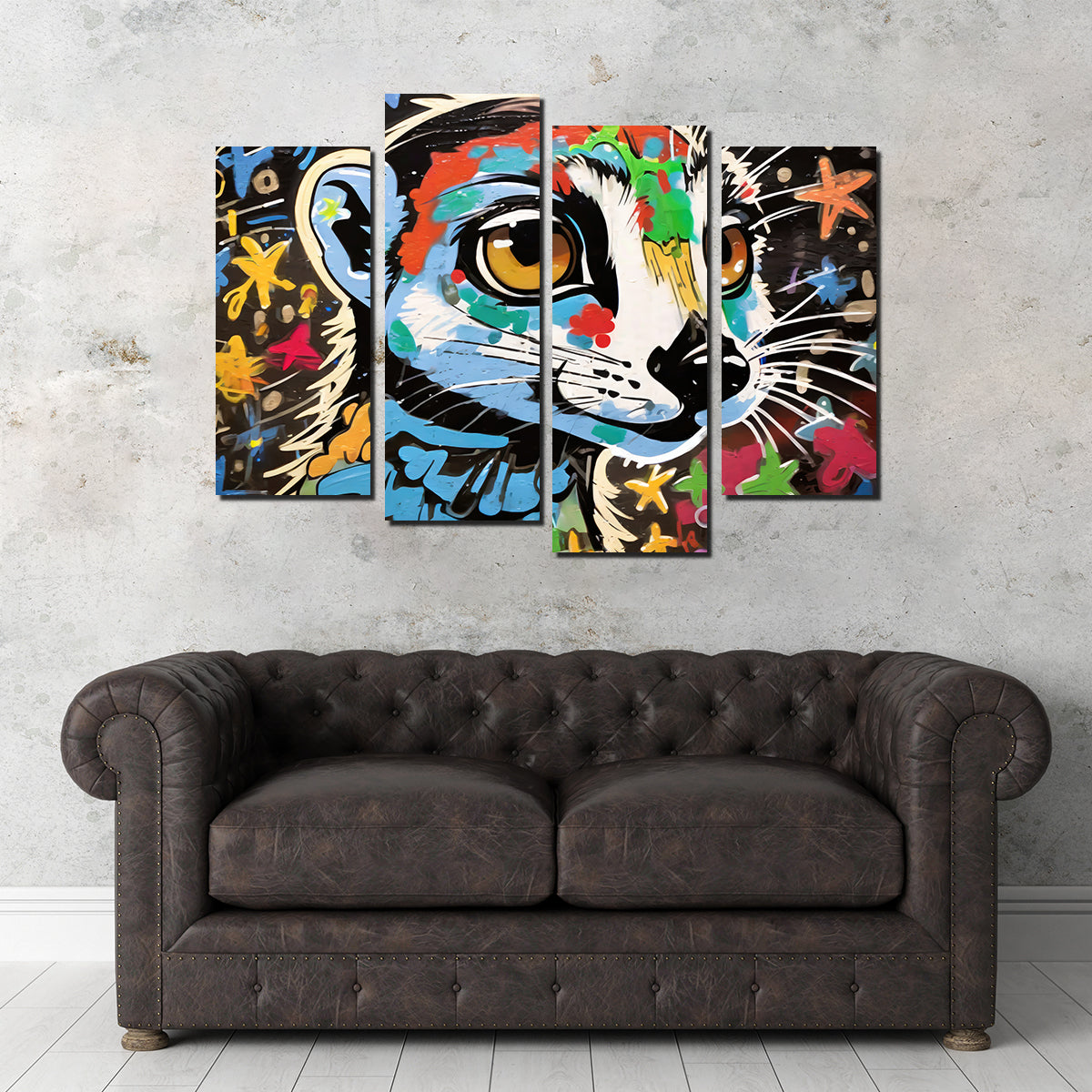 Meerkat Graffiti Wall Art