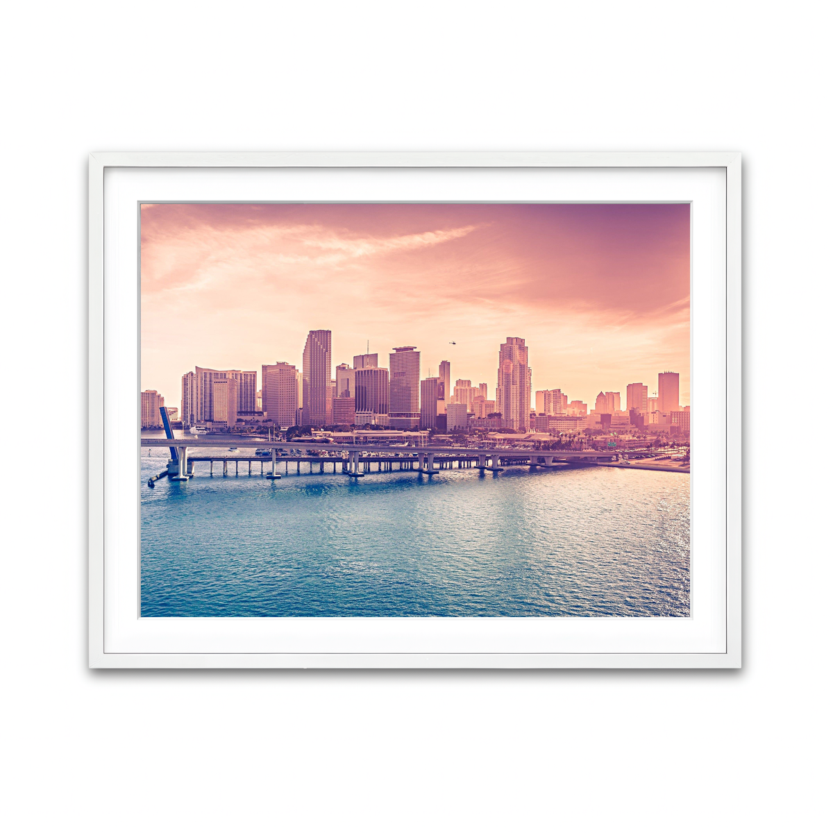 Framed Print 4x3 White