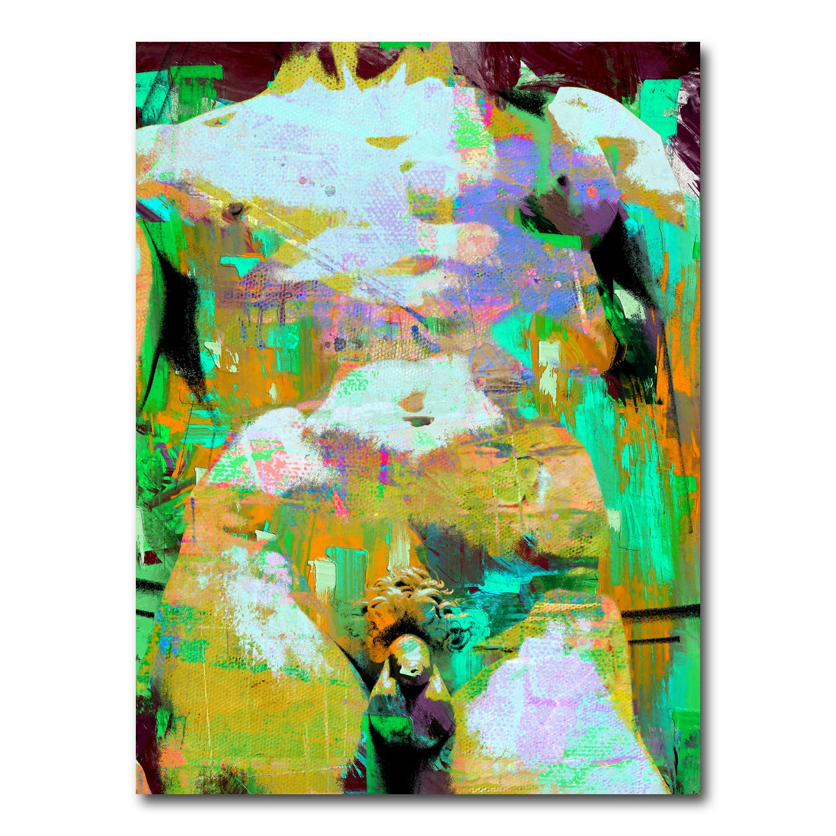 AUTO-MOCKUP WHITE | michelangelo david torso | 1 Piece | Gallery Wrap Canvas | group=3x4