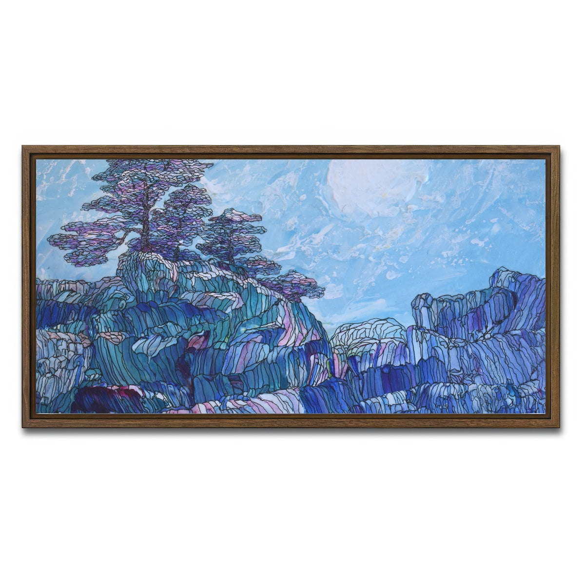 AUTO-MOCKUP WHITE | miseries can wait | 1 Piece | Walnut Framed Canvas | group=2x1