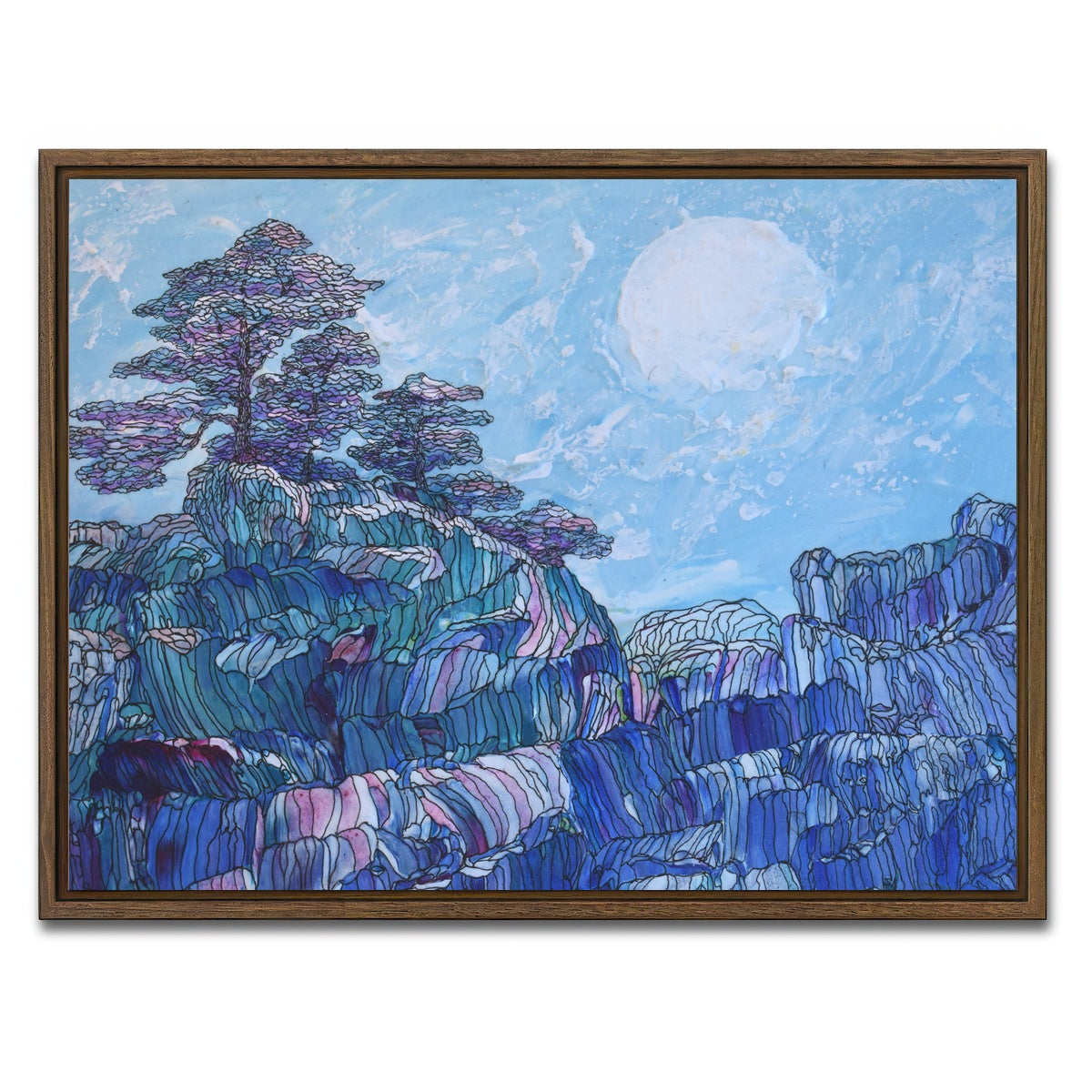 AUTO-MOCKUP WHITE | miseries can wait | 1 Piece | Walnut Framed Canvas | group=4x3