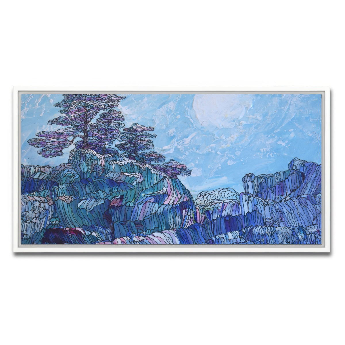 AUTO-MOCKUP WHITE | miseries can wait | 1 Piece | White Framed Canvas | group=2x1