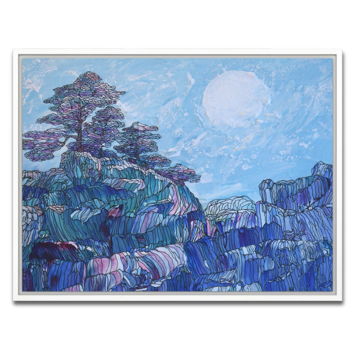 AUTO-MOCKUP WHITE | miseries can wait | 1 Piece | White Framed Canvas | group=4x3