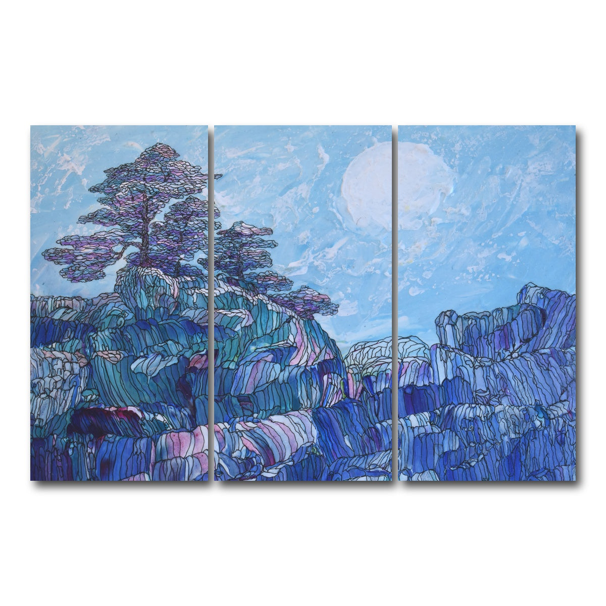 AUTO-MOCKUP WHITE | miseries can wait | 3 Piece | Gallery Wrap Canvas | group=12x24