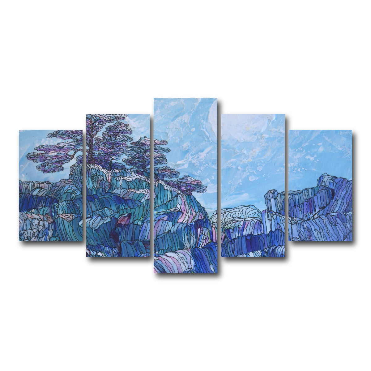 AUTO-MOCKUP WHITE | miseries can wait | 5 Piece | Gallery Wrap Canvas | group=5_normal