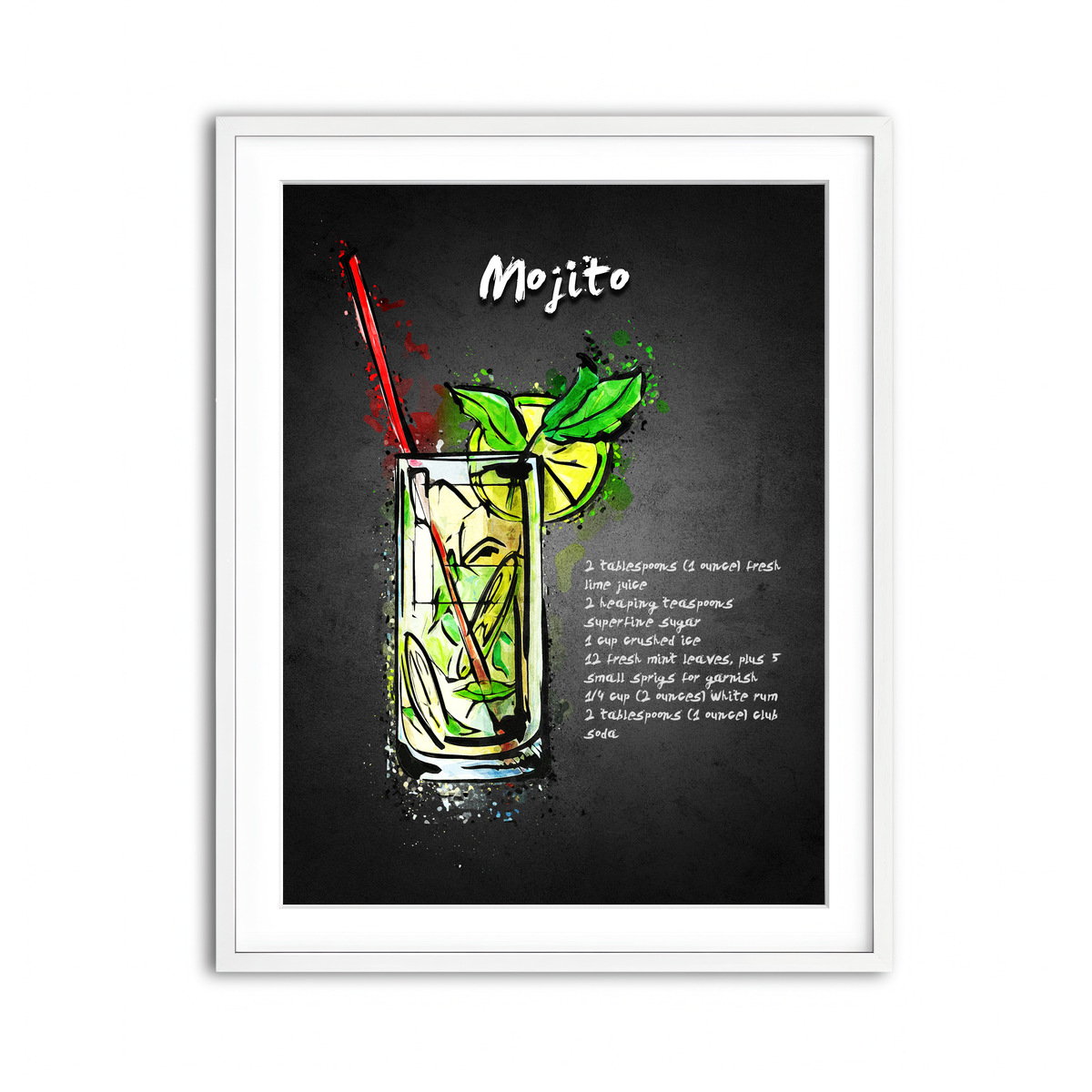 Framed Print 3x4 White