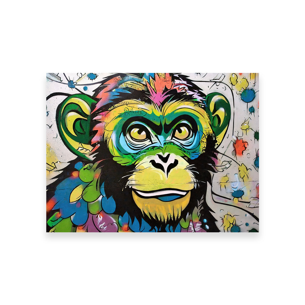 Monkey Graffiti Wall Art