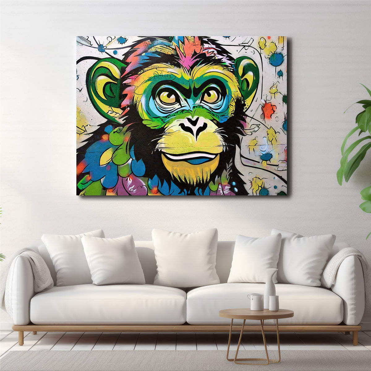 Monkey Graffiti Wall Art