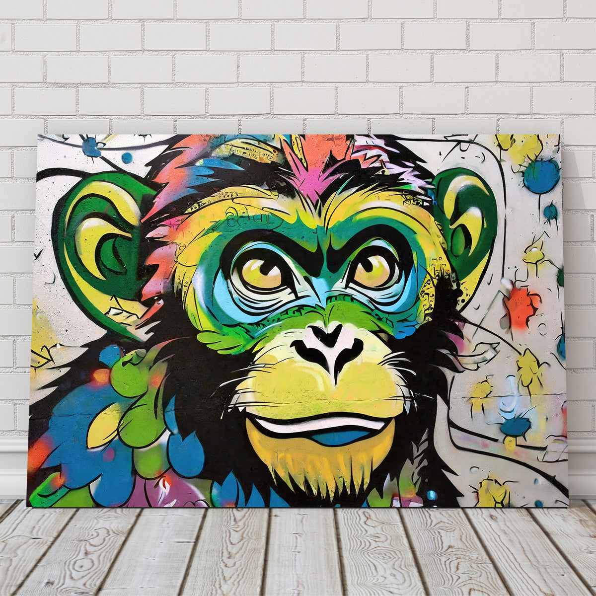 Monkey Graffiti Wall Art