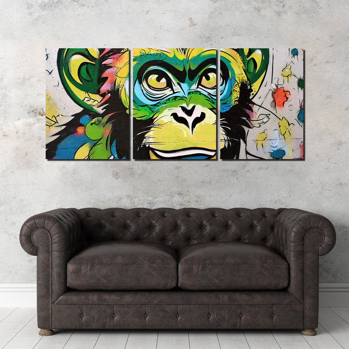 Monkey Graffiti Wall Art