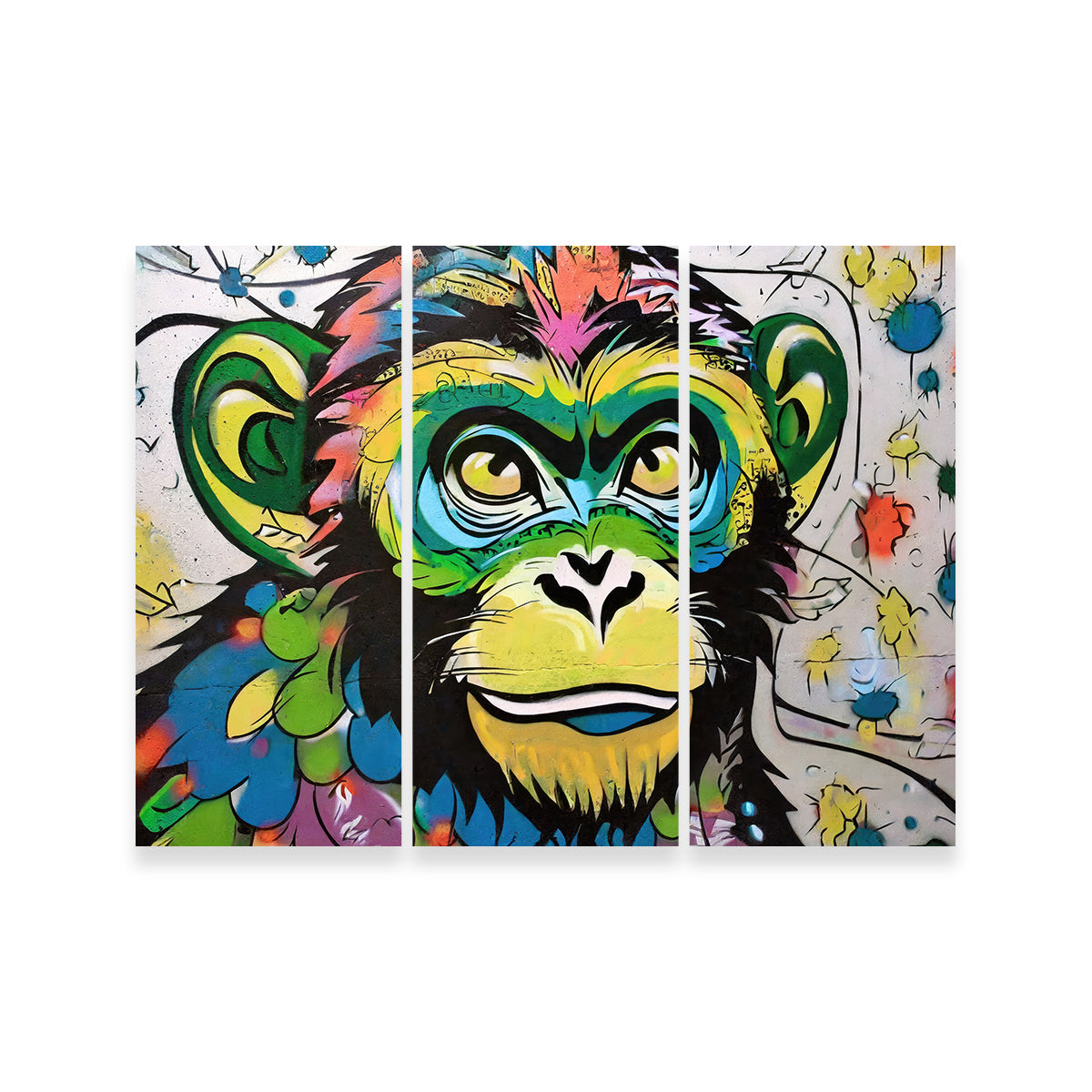 Monkey Graffiti Wall Art