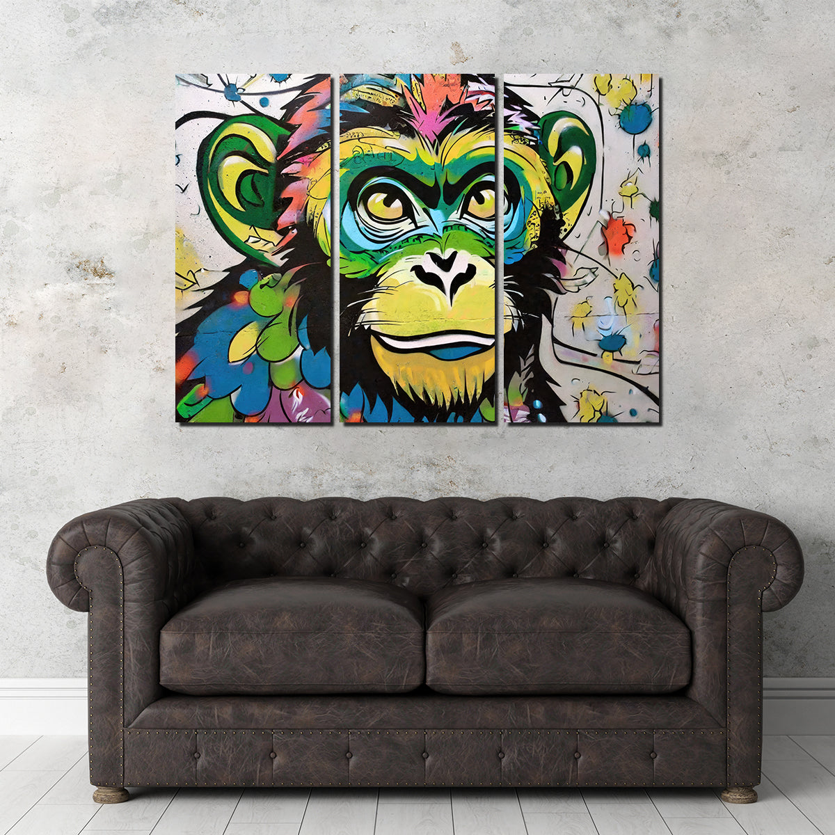 Monkey Graffiti Wall Art