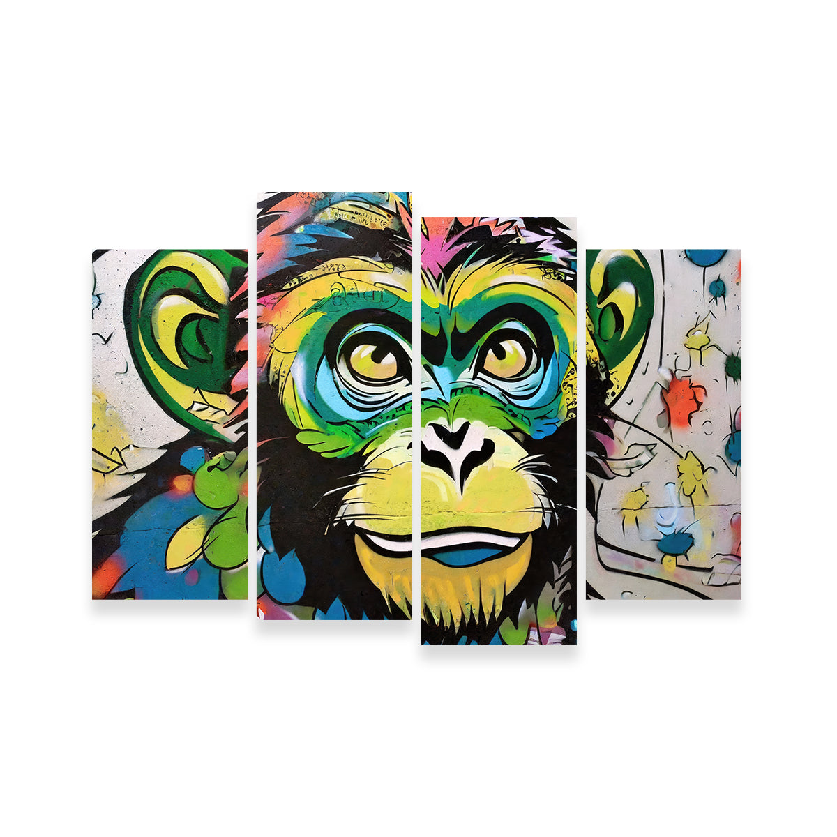 Monkey Graffiti Wall Art