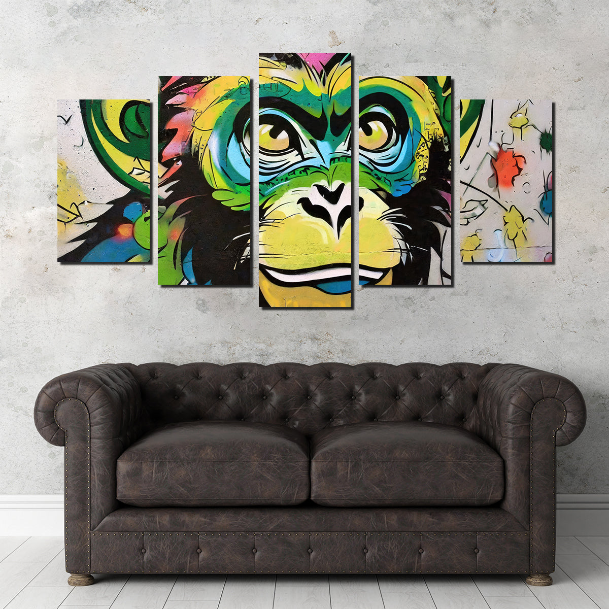 Monkey Graffiti Wall Art