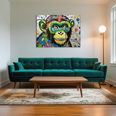 AUTO-MOCKUP ROOM | monkey graffiti