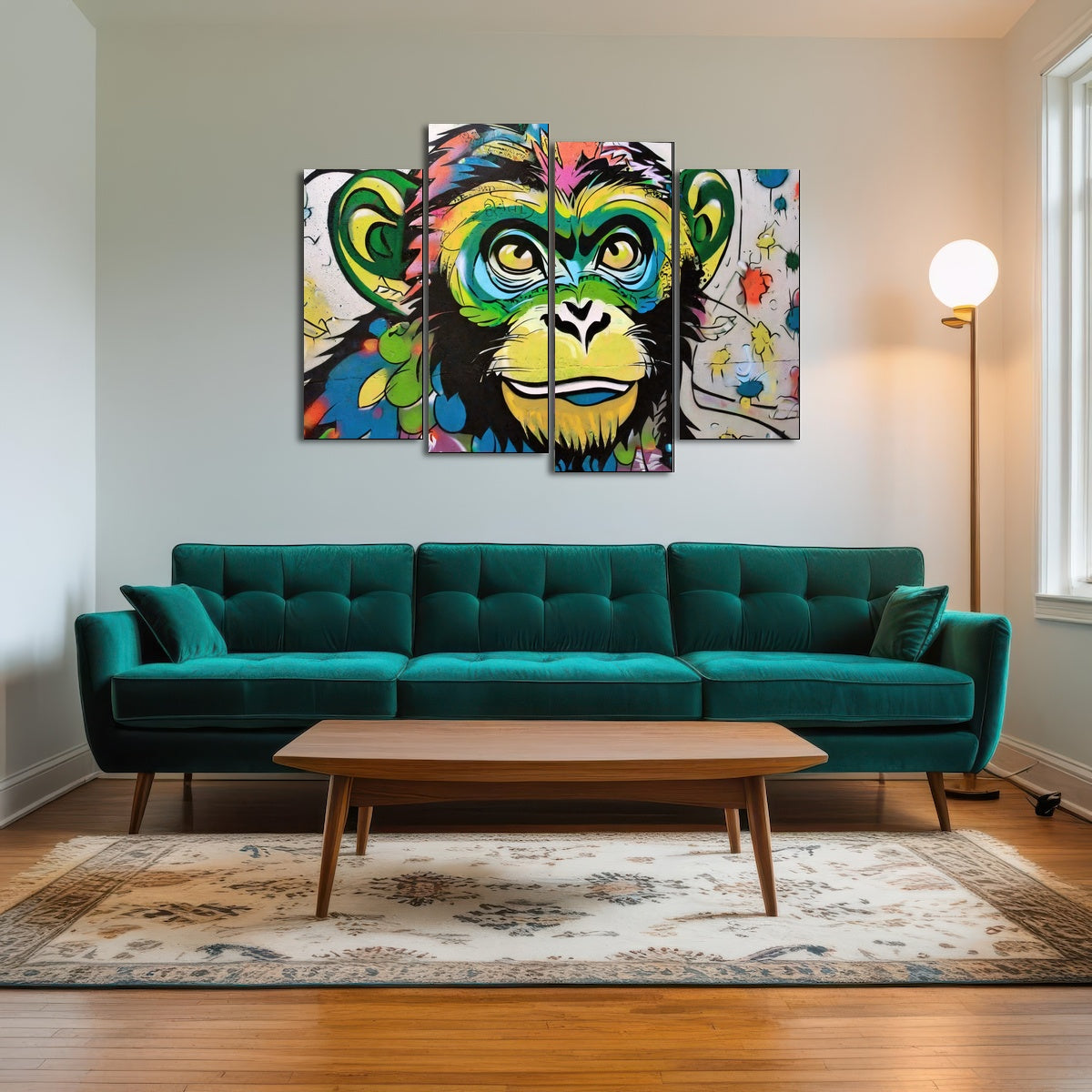AUTO-MOCKUP ROOM | monkey graffiti