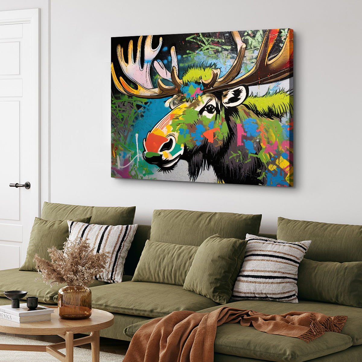 Moose Graffiti Wall Art