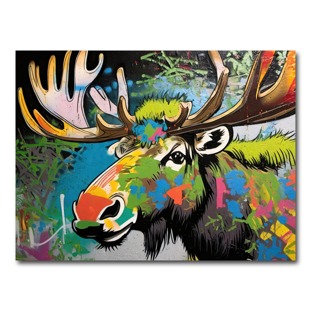AUTO-MOCKUP WHITE | moose graffiti | 1 Piece | Gallery Wrap Canvas | group=4x3