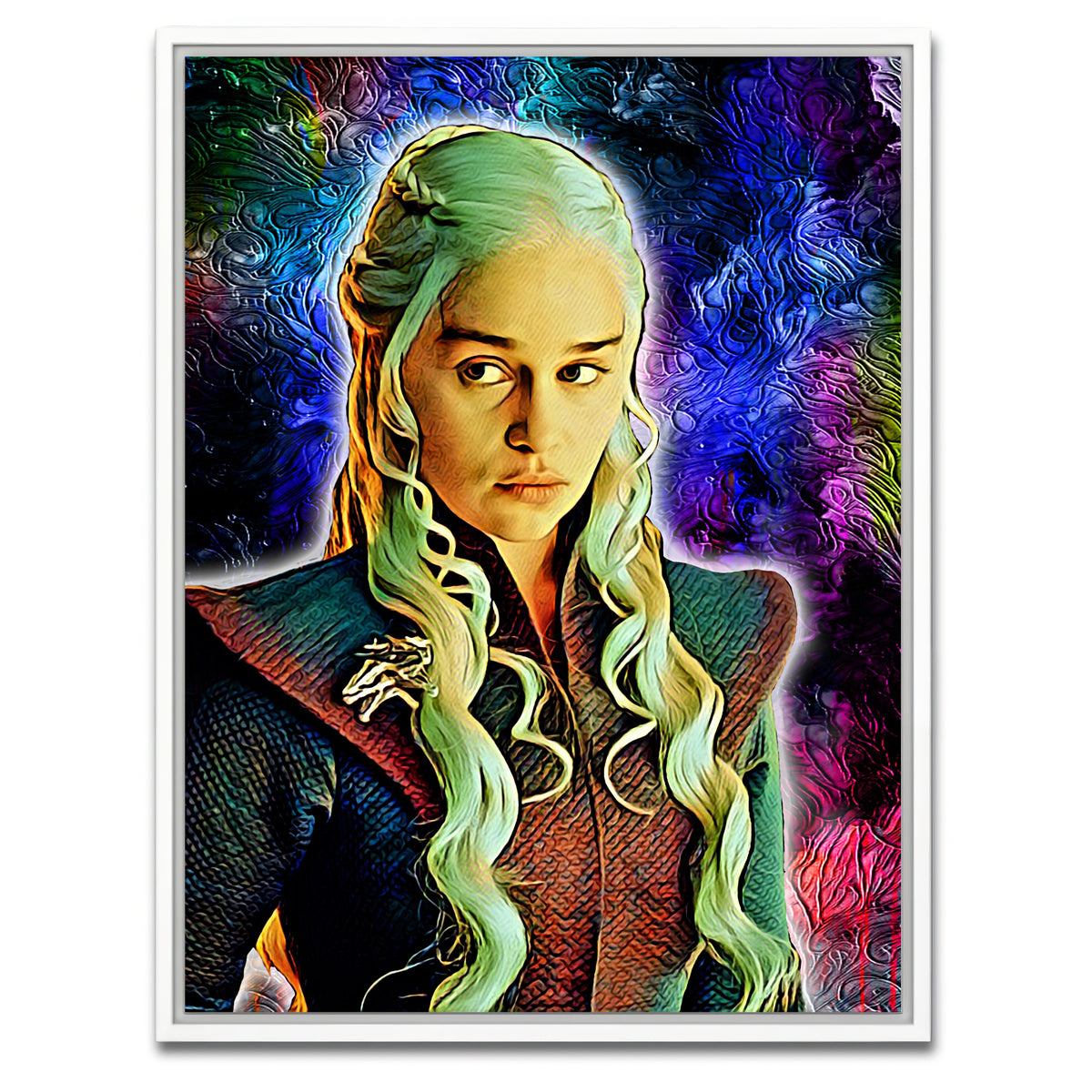 AUTO-MOCKUP WHITE | mother of dragons wall art | 1 Piece | White Frame | group=3x4