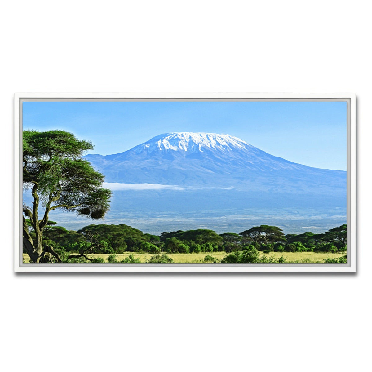 AUTO-MOCKUP WHITE | mount kilimanjaro | 1 Piece | White Framed Canvas | group=2x1