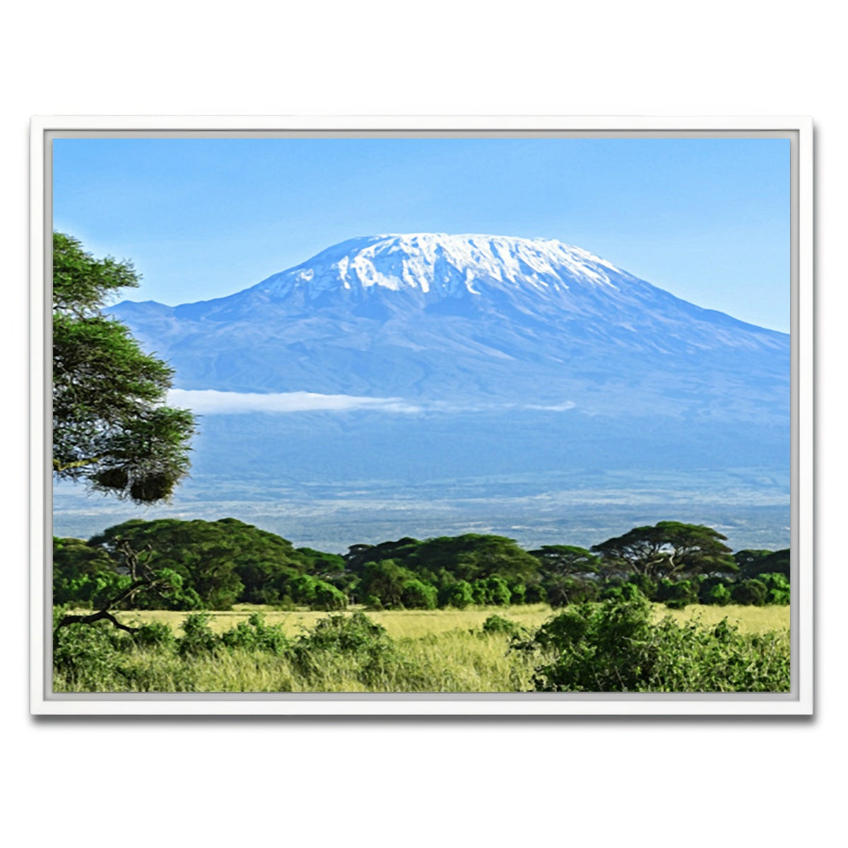 AUTO-MOCKUP WHITE | mount kilimanjaro | 1 Piece | White Framed Canvas | group=4x3