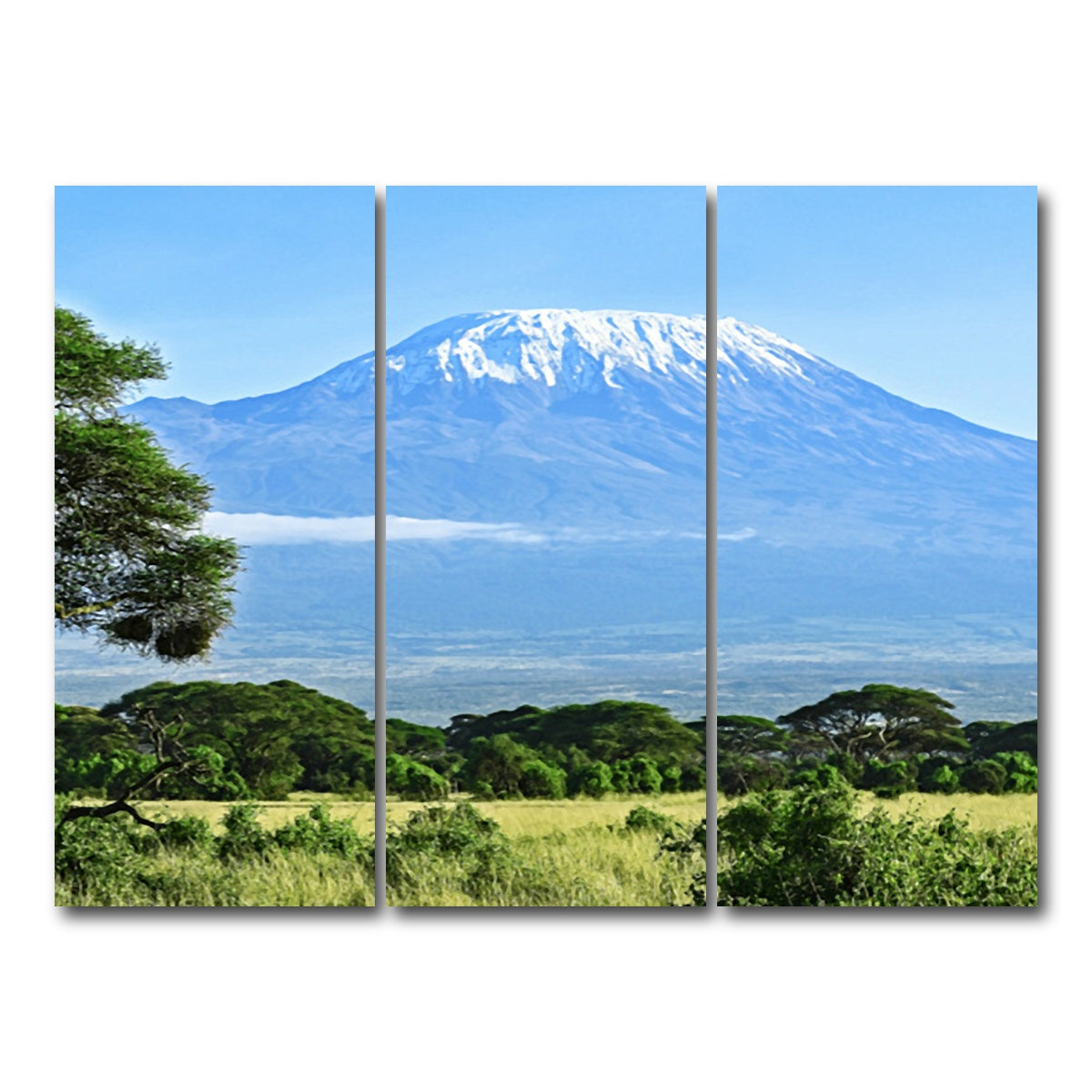 AUTO-MOCKUP WHITE | mount kilimanjaro | 3 Piece | Gallery Wrap Canvas | group=8x18