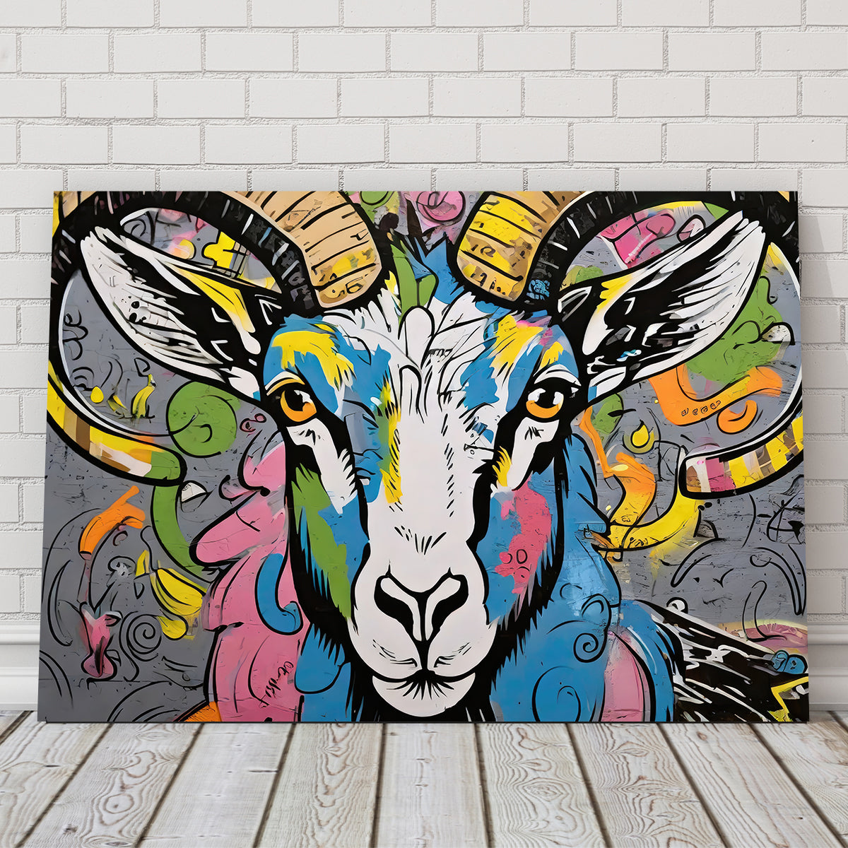 Bighorn Sheep Graffiti Wall Art