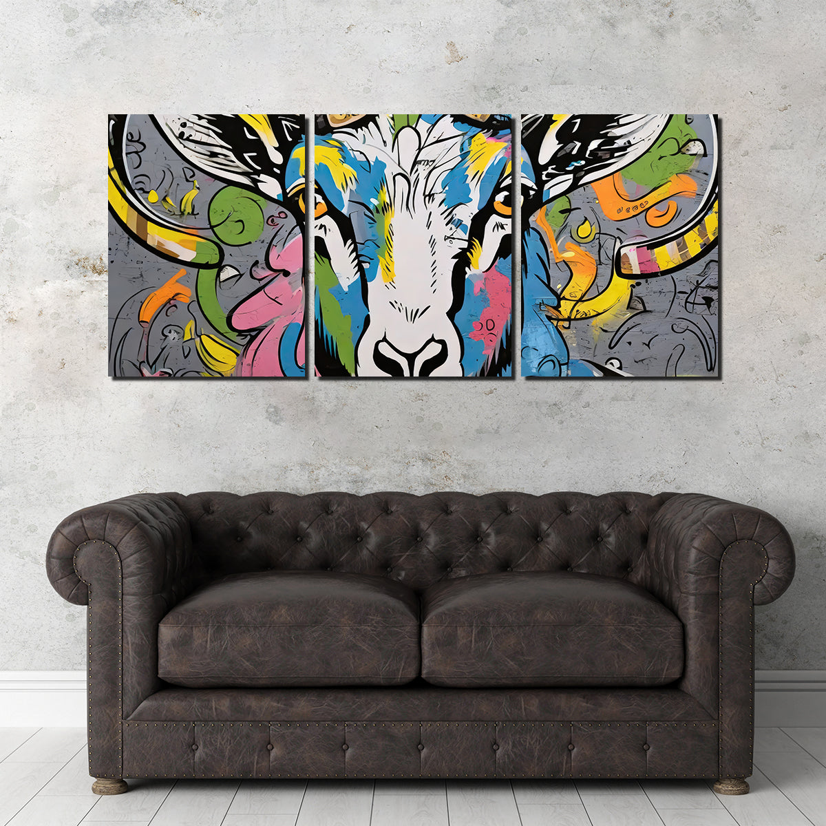 Bighorn Sheep Graffiti Wall Art