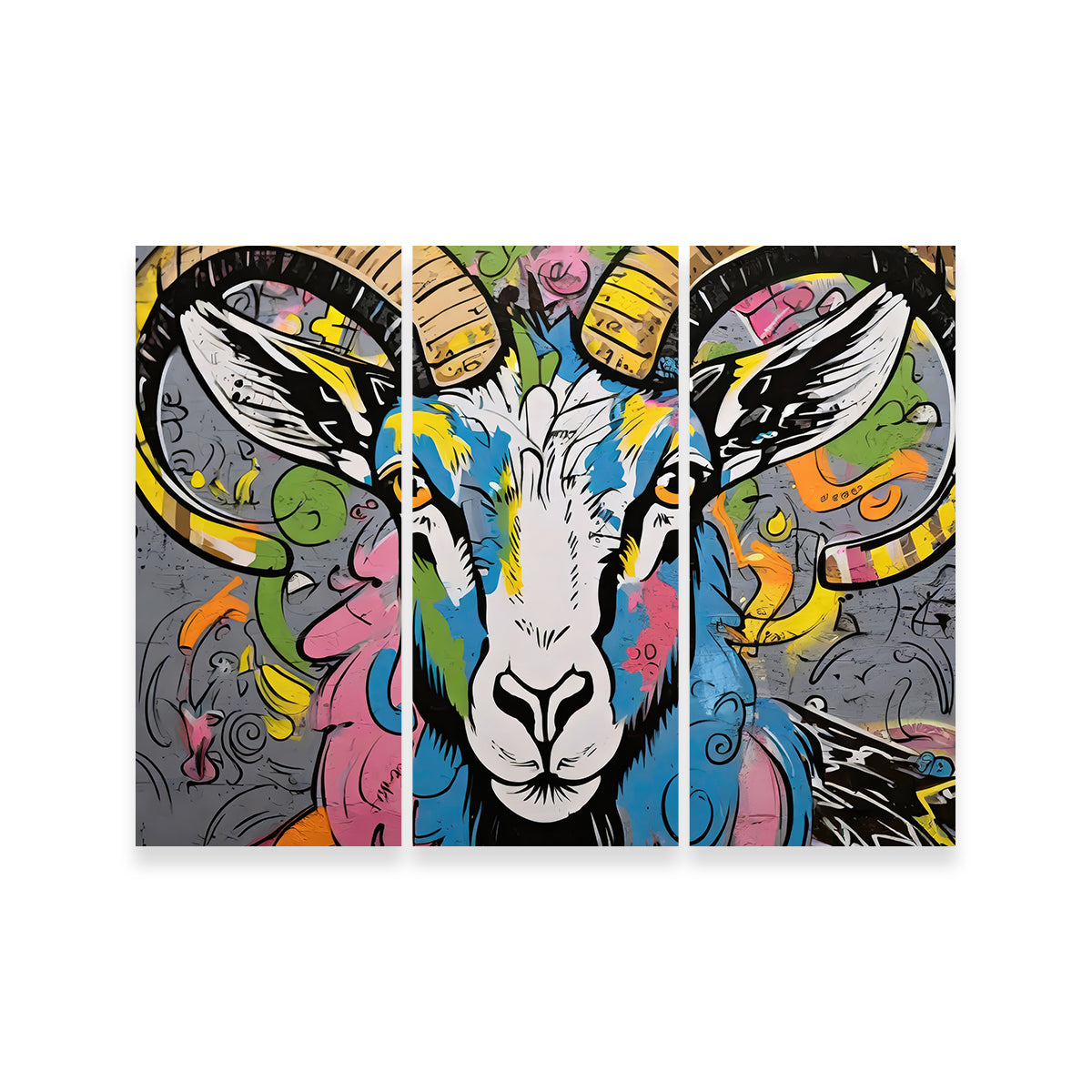 Bighorn Sheep Graffiti Wall Art