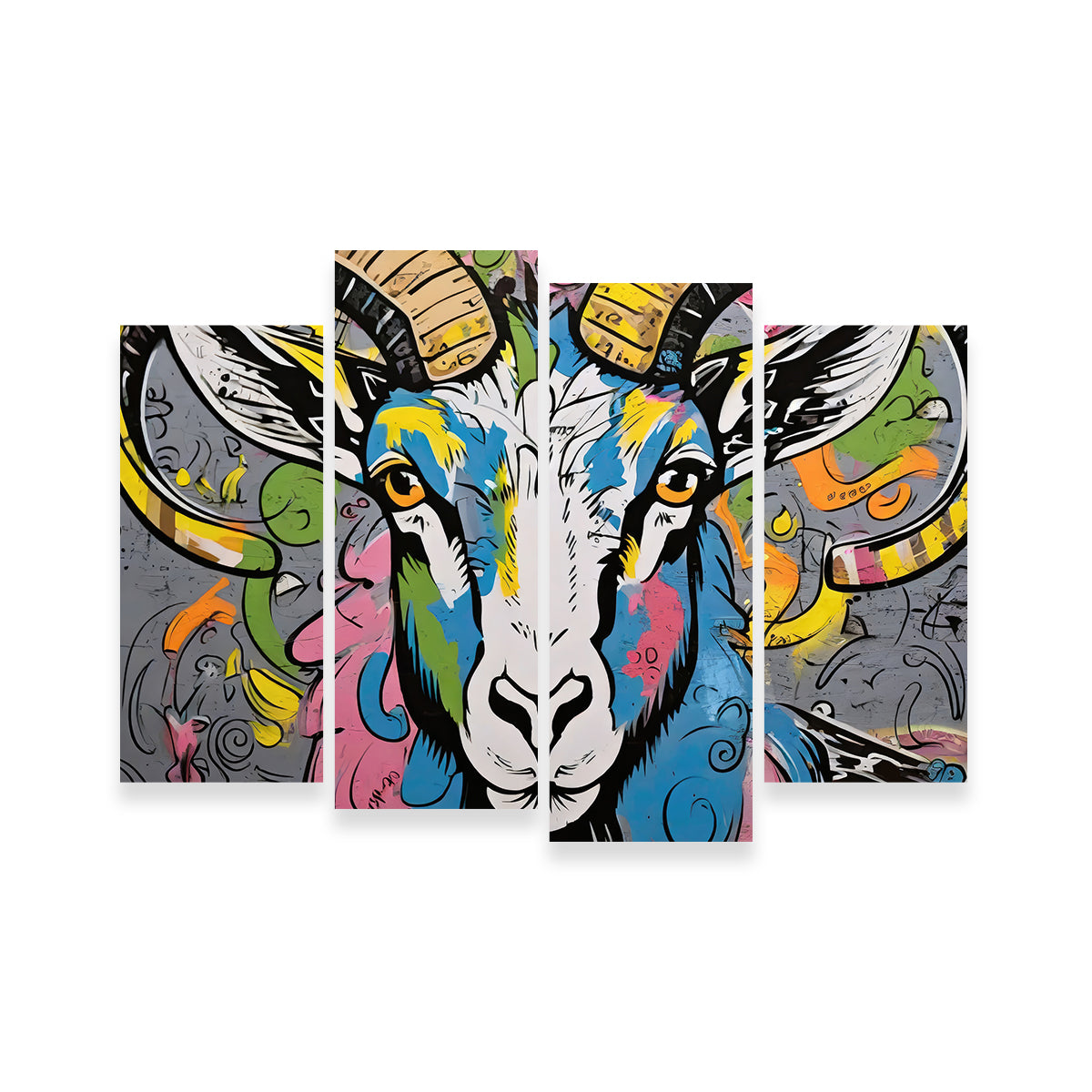 Bighorn Sheep Graffiti Wall Art