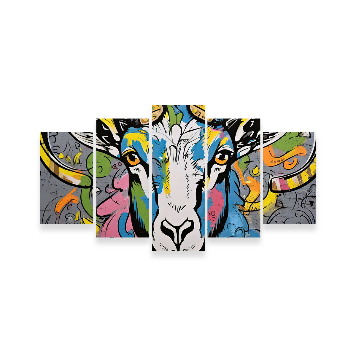 Bighorn Sheep Graffiti Wall Art