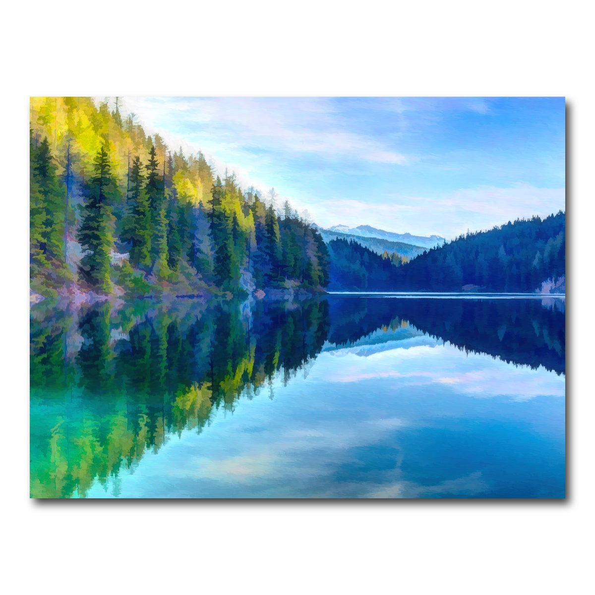 AUTO-MOCKUP WHITE | mountain lakeshore | 1 Piece | Gallery Wrap Canvas | group=4x3