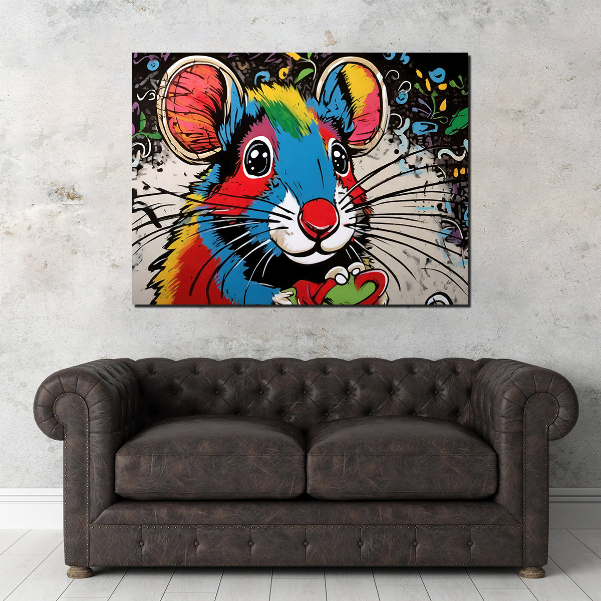 Mouse Graffiti Wall Art