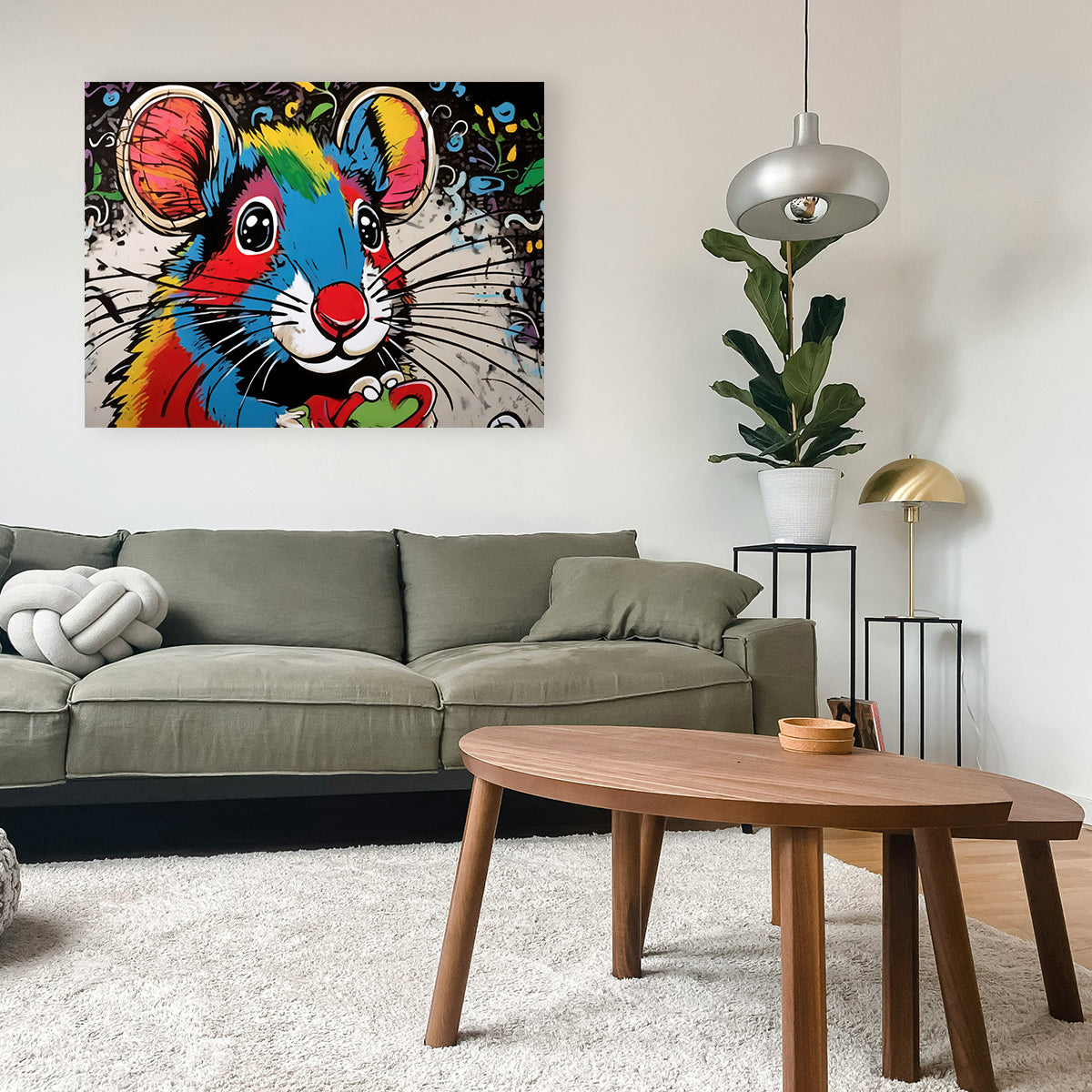 Mouse Graffiti Wall Art