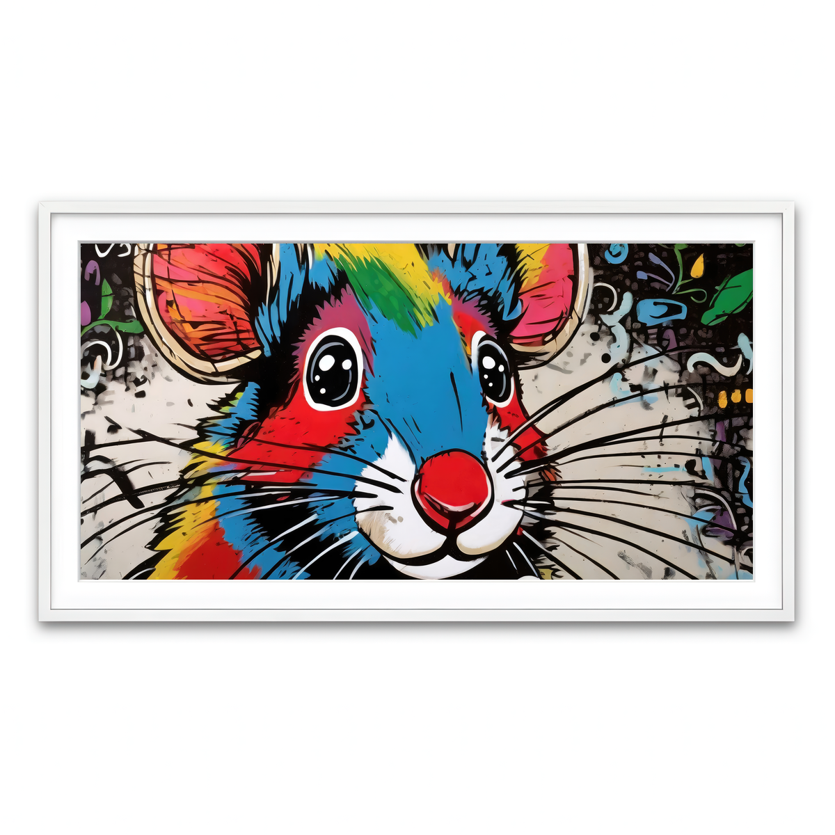 Framed Print 2x1 White