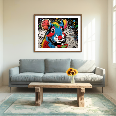 AUTO-MOCKUP ROOM | Mouse Graffiti Wall Art