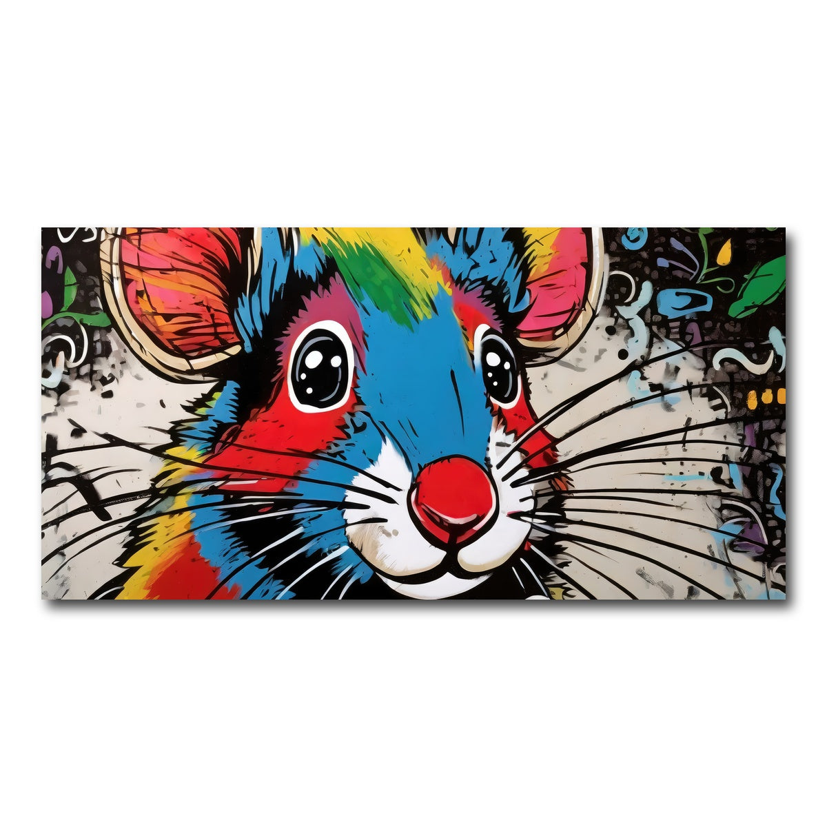 AUTO-MOCKUP WHITE | mouse graffiti | 1 Piece | Gallery Wrap Canvas | group=2x1