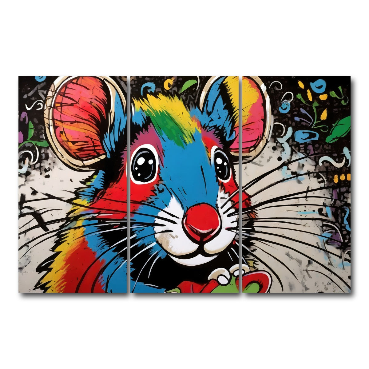 AUTO-MOCKUP WHITE | mouse graffiti | 3 Piece | Gallery Wrap Canvas | group=12x24