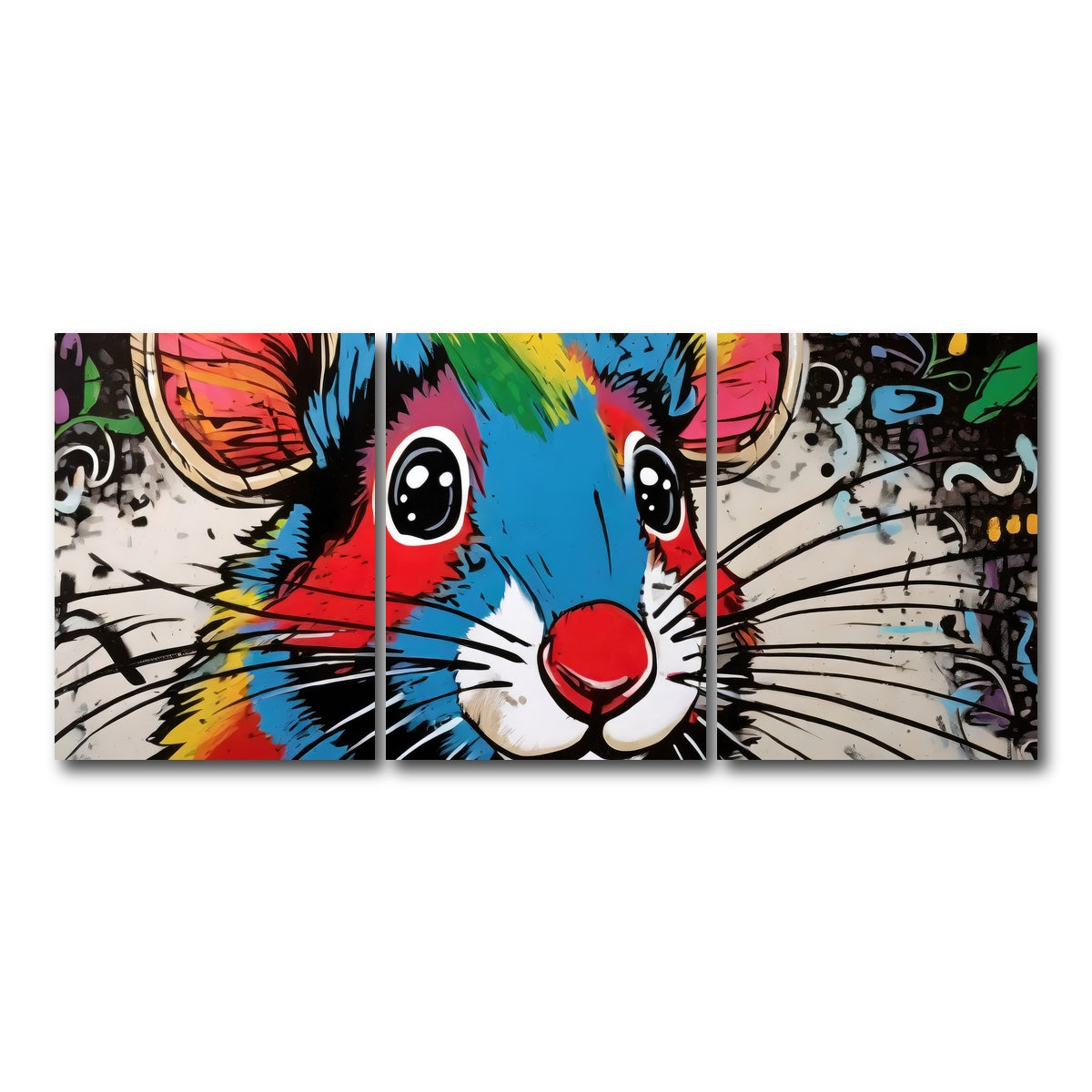 AUTO-MOCKUP WHITE | mouse graffiti | 3 Piece | Gallery Wrap Canvas | group=18x24