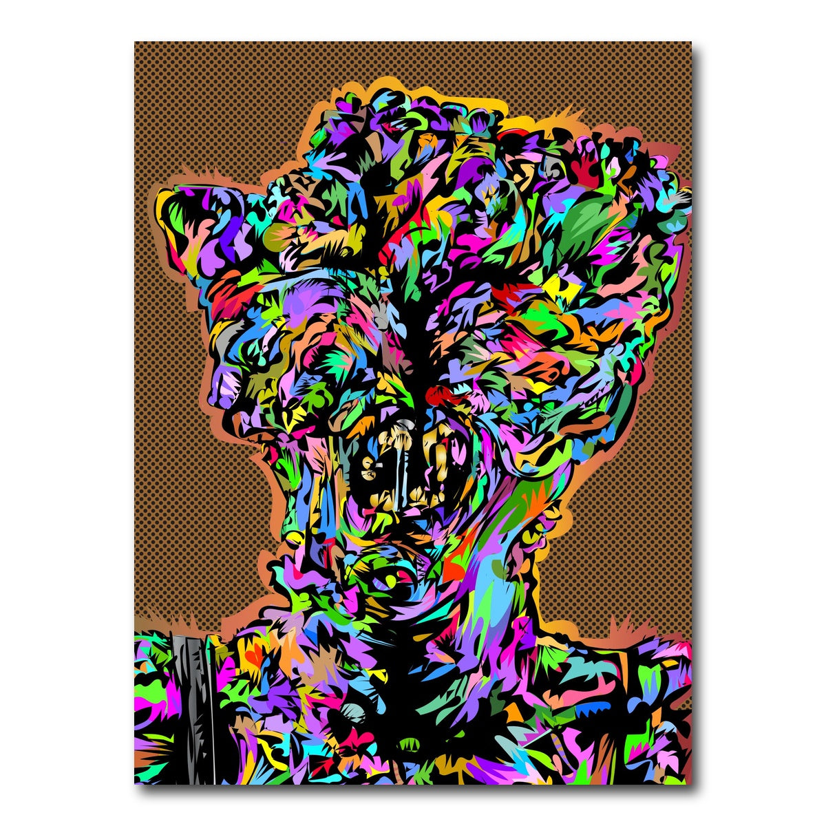 AUTO-MOCKUP WHITE | mushroom monster last of us | 1 Piece | Gallery Wrap Canvas | group=3x4